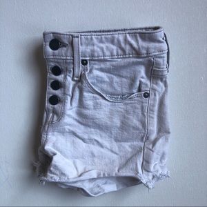 White high waisted short shorts